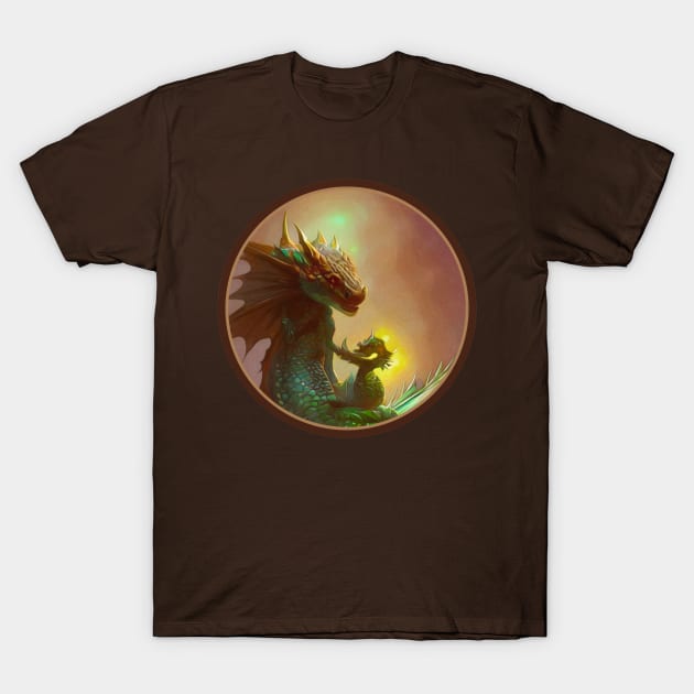 Mother And Baby Dragon T-Shirt by NikkiBear67